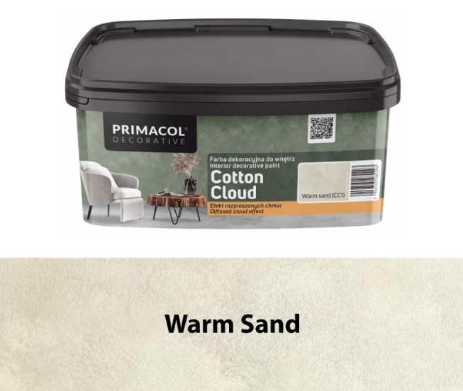 Farba dekoracyjna Cotton Cloud Warm Sand (CC1) 1 l – efekt rozproszonych chmur
